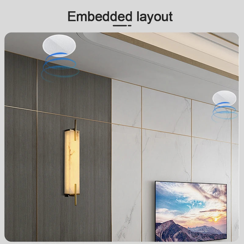 Home Audio Sound System 3inch Ceiling Speaker Background Music 10W Passive Wall Stereo Speaker For Bathroom Kitchen Home Theatre