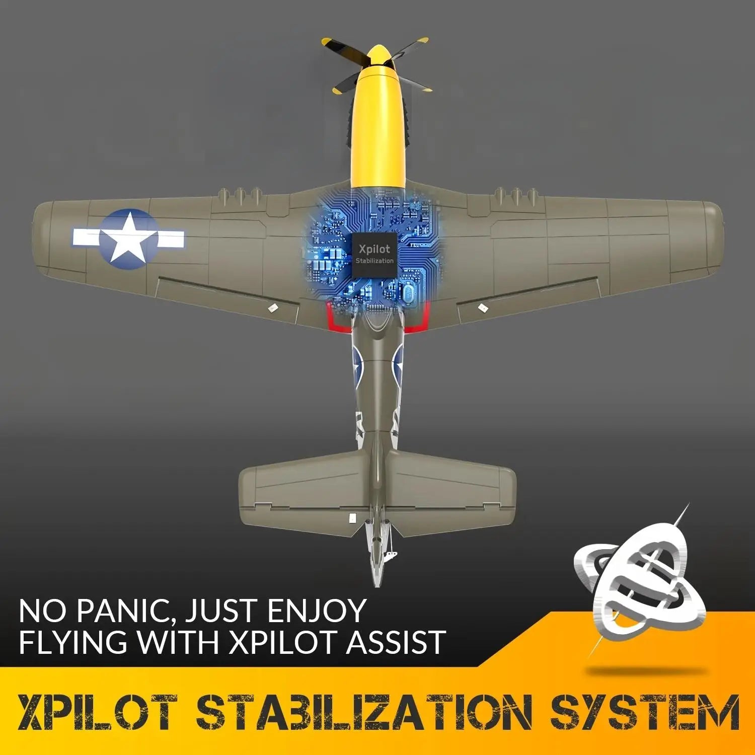 RC Plane 5CH 3D/6G Fixed-wing RC Airplane 2.4GHz P51D Mustang RTF for Adults Beginners Easy to Fly Removable Brushless Fighter