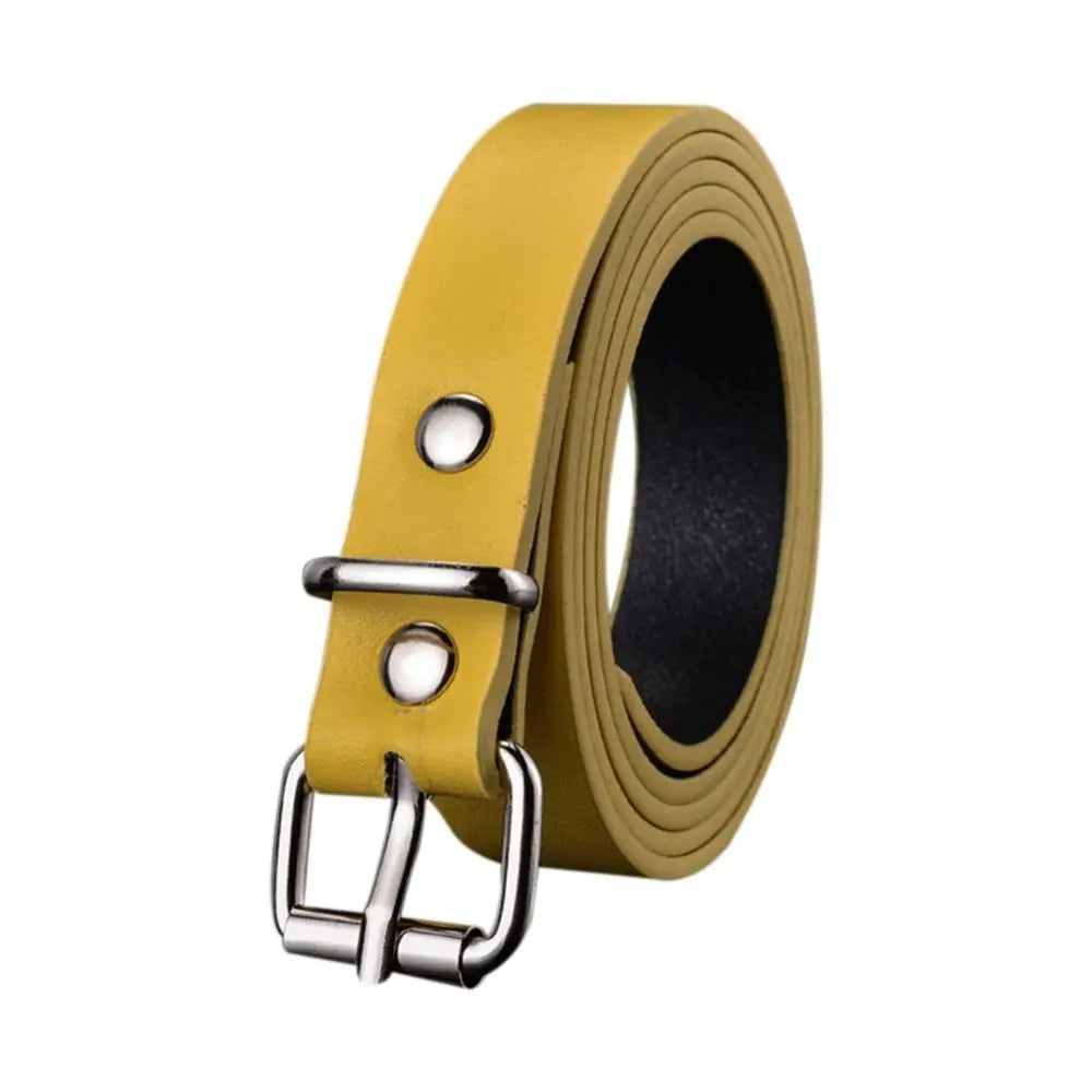 Boys Girls Luxury Design Vintage Retro Pin Buckle Waistband Trouser Dress Belts Children Leather Belt Thin Waist Strap
