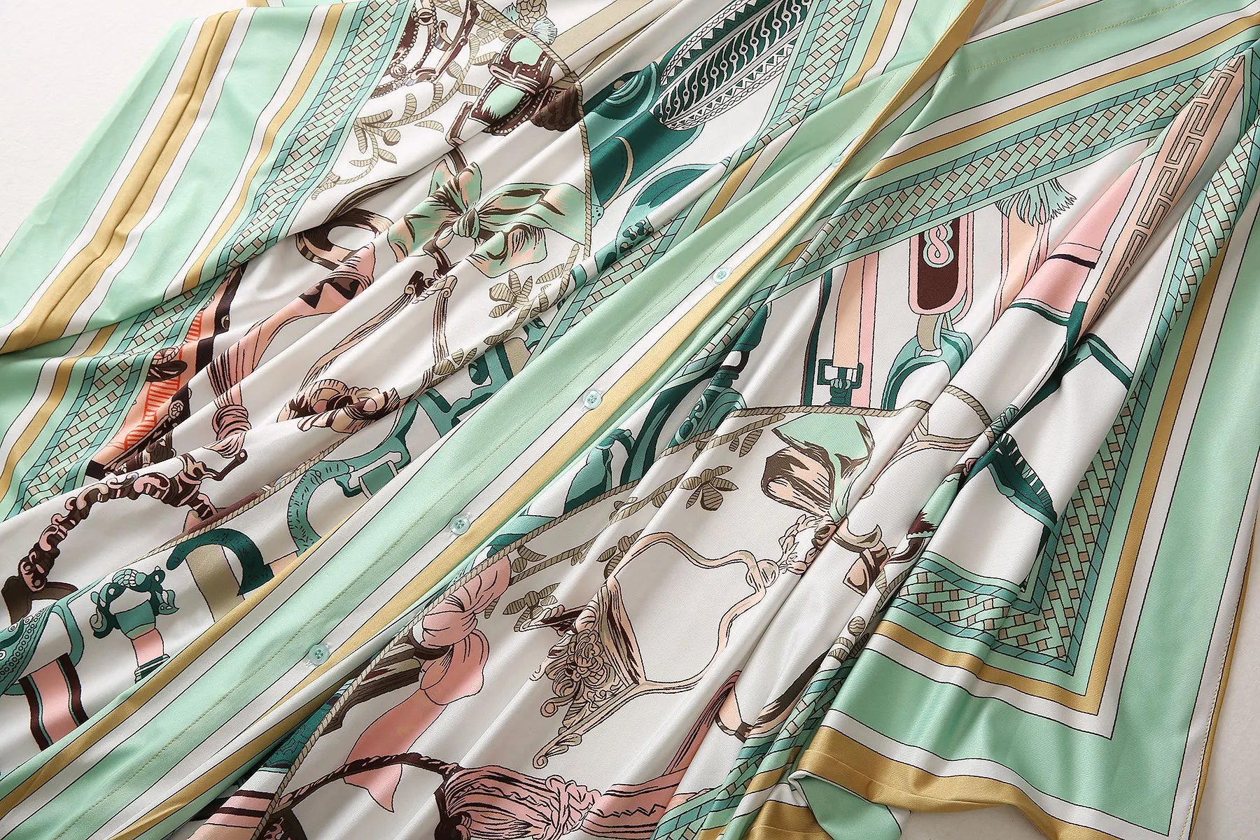 Kaftan Dress Floral Print Oversize Maxi | Luxury Designer Inspired Boho Chic Women Beachwear Summer Vacation Green High Quality