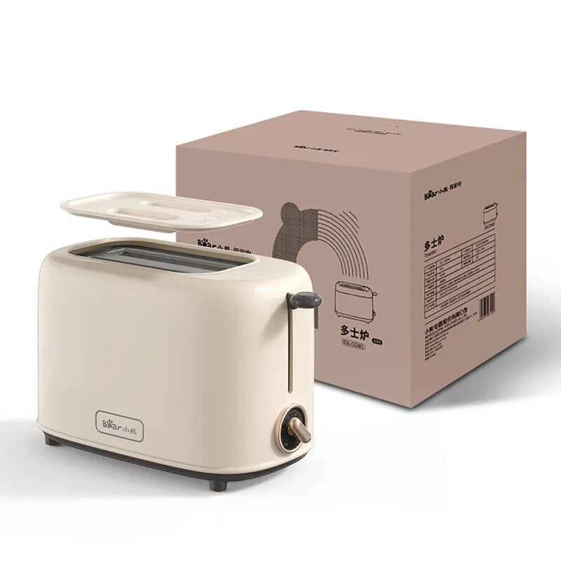 Electric Toaster Breakfast Sandwich Bread Slicer Plastic Household Bread Maker with English Operating Language