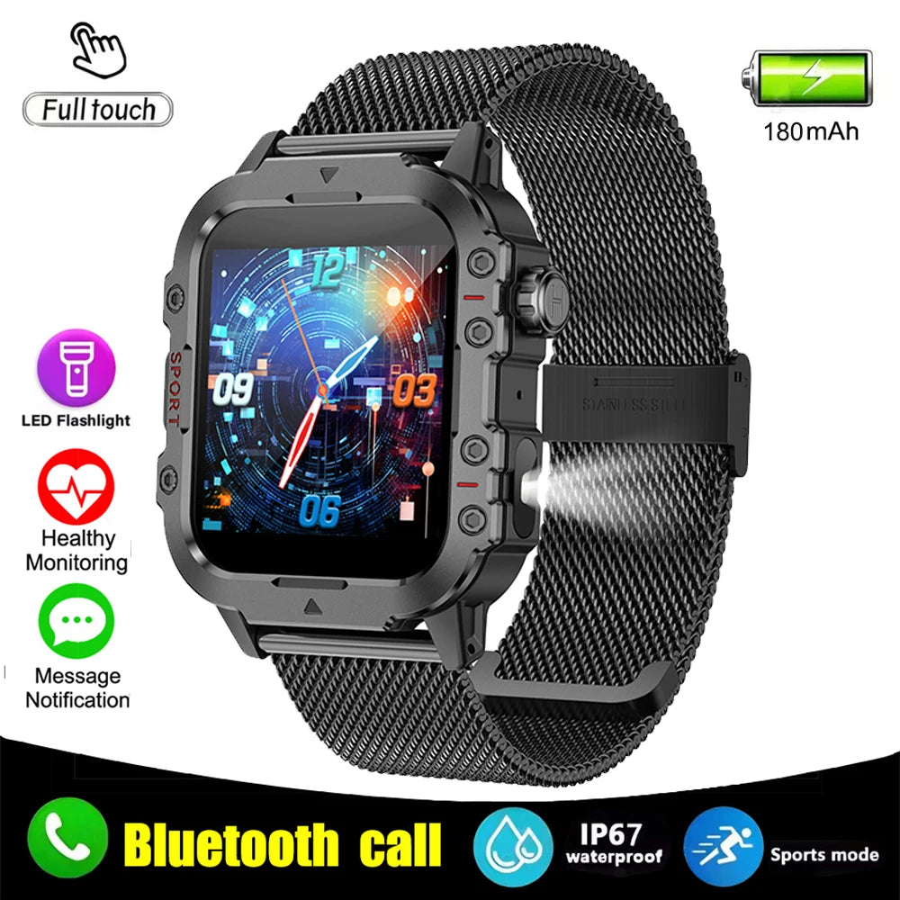 2025 New for Xiaomi Military Smart Watch Men IP67 3ATM Outdoor Sports Fitness Tracker Health Monitor 1.44Inch BT Call Smartwatch