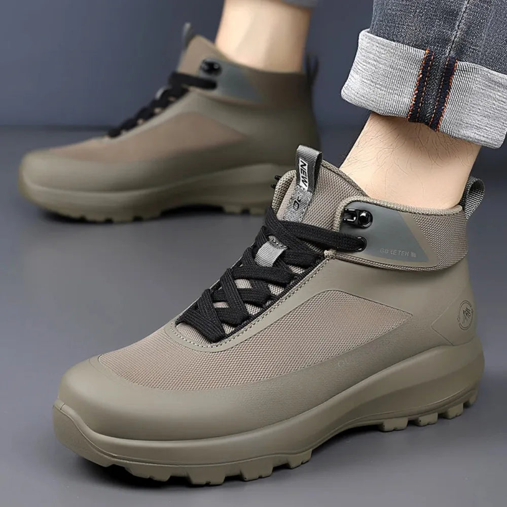 Men's High-Top Boots 2025 New Autumn Outdoor Climbing Hiking Anti-slip Thick Bottom Workwear Boots for Sports