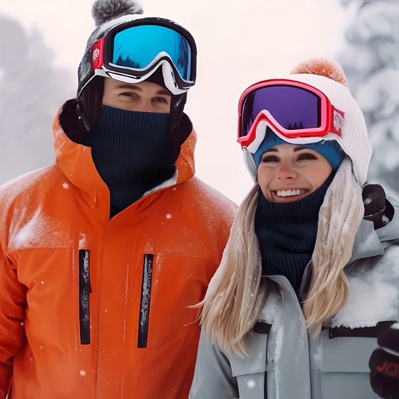 Knitted Neck Warmer Sports Scarf Fashion Soft Women Men Face Cover Winter Skating Running Hiking Scarves Thick Cold-proof Collar