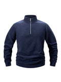 Men's Casual Fleece Half Zip Sweatshirts for Men Mock Neck Pullover Warm Autumn Sweat Shirts Casual Workout Daily Sweaters