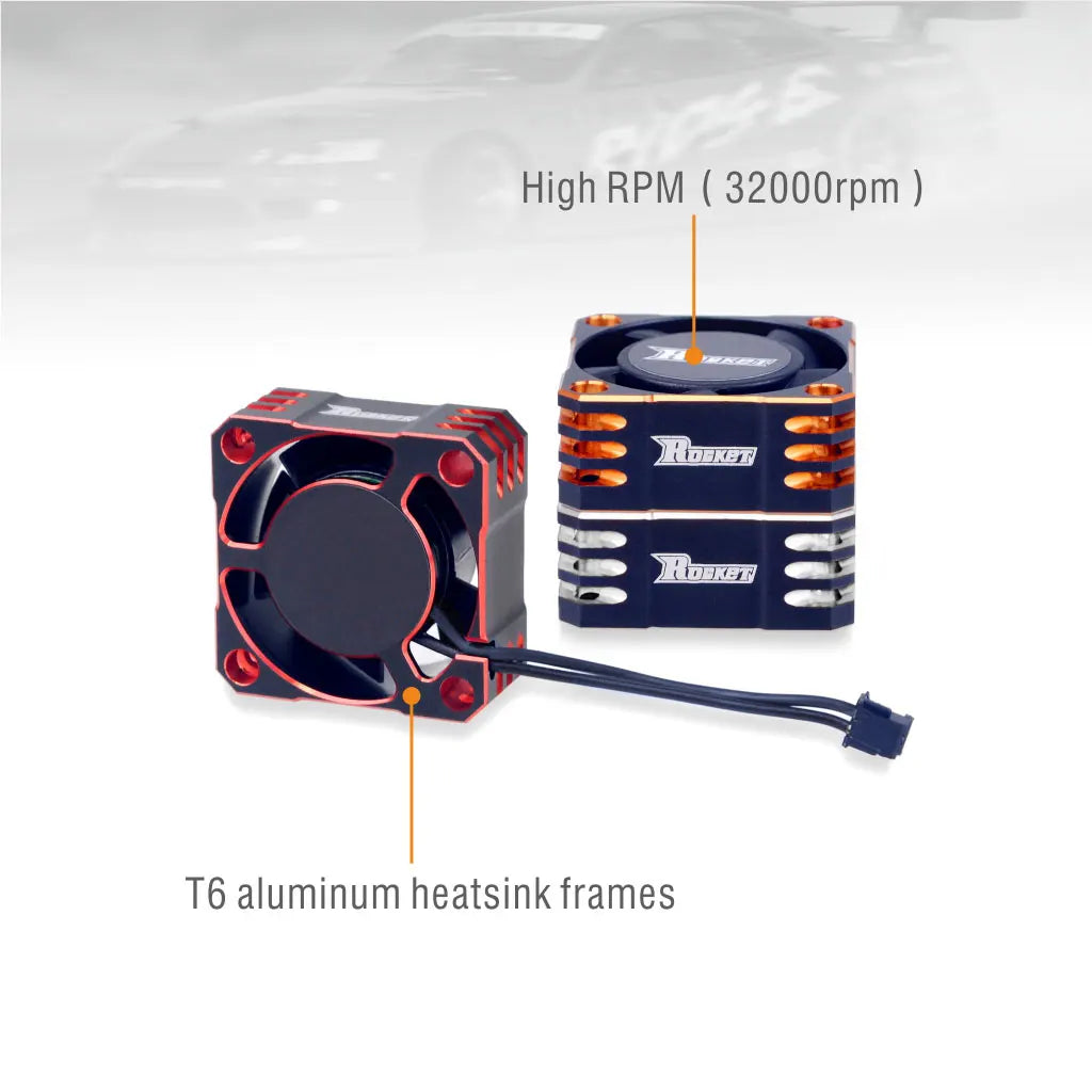 Rocket RC Fan 25mm 30mm 35mm 40mm 50mm SURPASS HOBBY Heat Dissipation Cooling Fan for For 1/10 1/8 Brushless Motor RC Car Part.