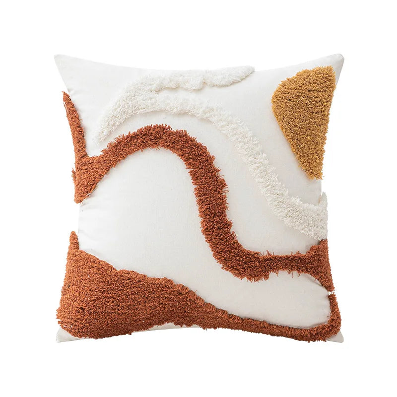 45x45CM Brown Vintage Nordic Throw Pillow Cover Cream Light luxury Sofa Cushion Waist Cover Simple Decorative Pillowcase