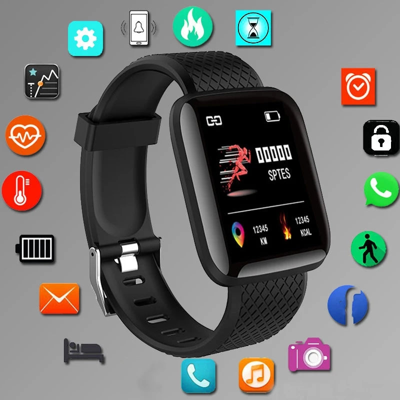 Smartwatch Men Women Wristwatches Smart Watch Message Fitness Monitor Bracelet Birthday Gift Electronic Clock For Android IOS - Free Item.