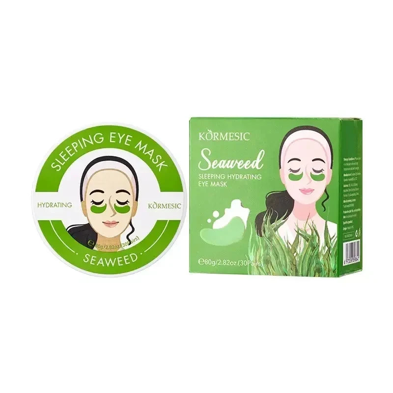 60pcs/30pairs Seaweed Hyaluronic Acid Eye Mask Remove Dark Circles Firm Moisturizing Eye Patches Reduces Puffiness Eye Skin Care