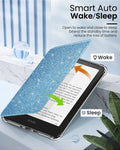 Case for 7" Kindle Paperwhite 2024 12th Gen Ultra Clear Soft Flexible Glitter TPU Back Cover Light Shell with Auto Wake/Sleep