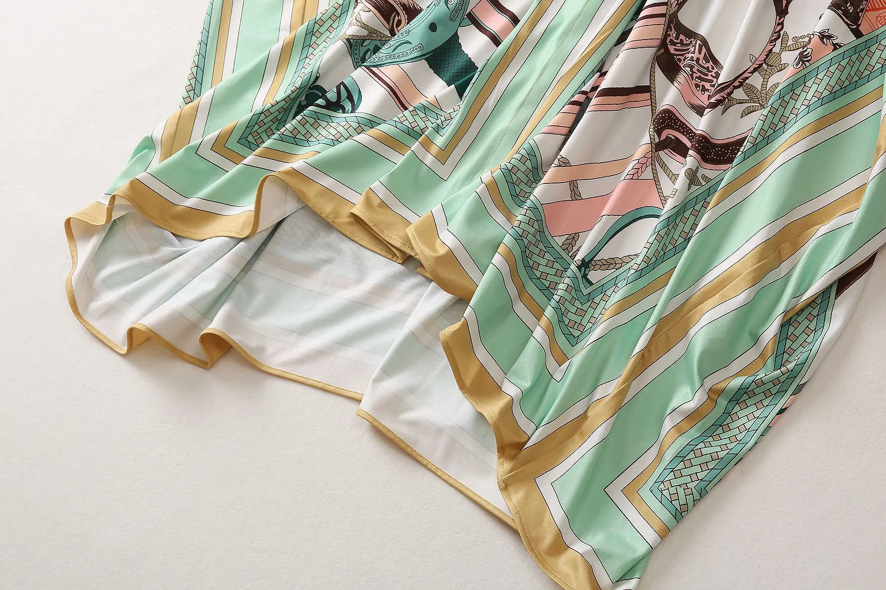 Kaftan Dress Floral Print Oversize Maxi | Luxury Designer Inspired Boho Chic Women Beachwear Summer Vacation Green High Quality