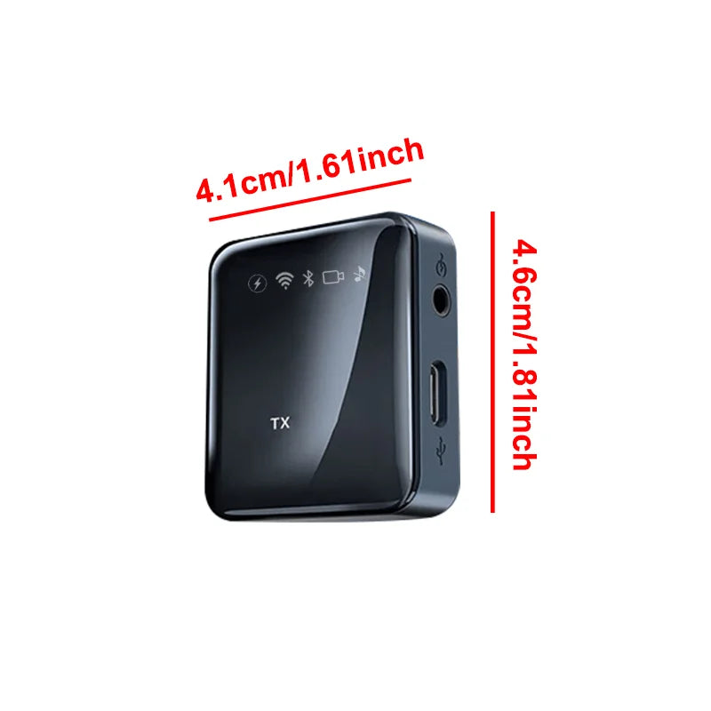 2.4G Wireless Lavalier Microphone Portable Audio Video Recording Mini Mic for iPhone Android Live Broadcast Gaming Phone vlog