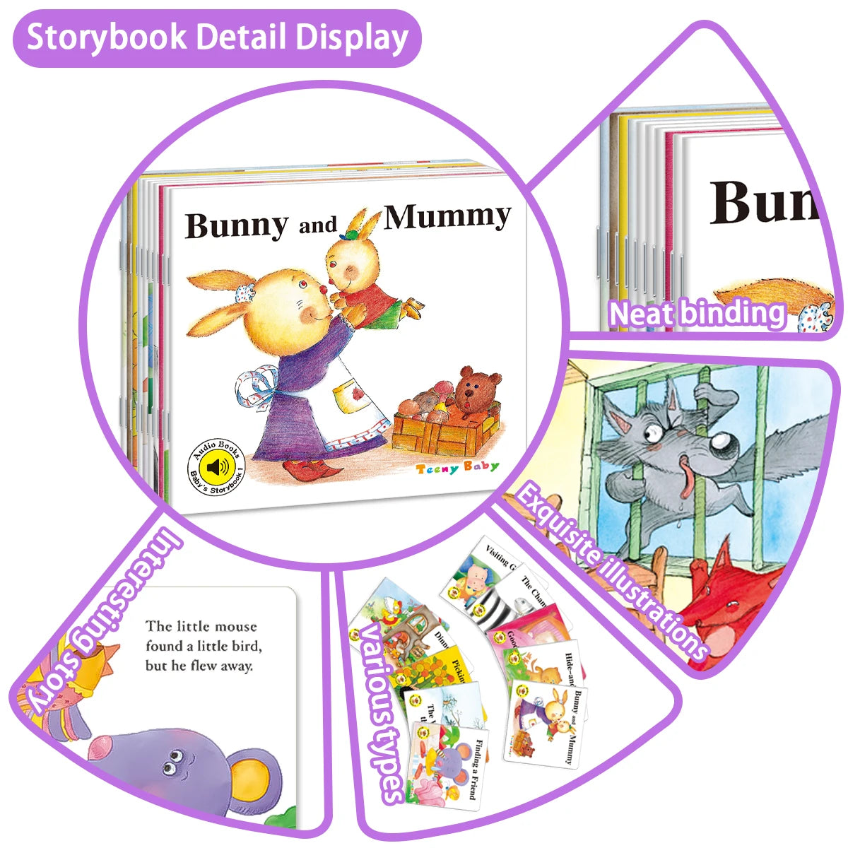 10 Fairy Tale Books in English, Children's Bedtime Stories, Reading Color Content, Preschool Learning, Developing the Brain -Free Item