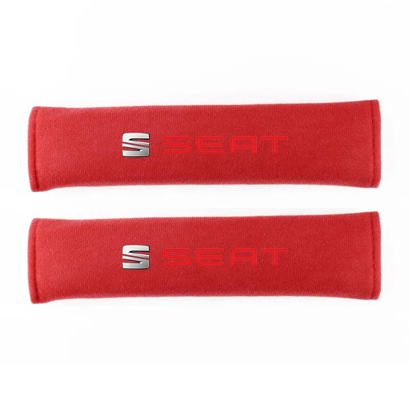 2Pcs Auto Car Cotton Seat Belt Cover Case for Seat Leon FR Cupra Ateca Ibiza 6P Arona Tarraco Arosa Toledo Auto Accessories