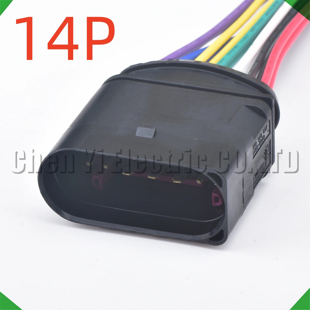 14 Pin Automotive Connectors Xenon LED Front left and right headlights Wire harness Plug 3C0973737 3C0973837 For VW Audi Porsche