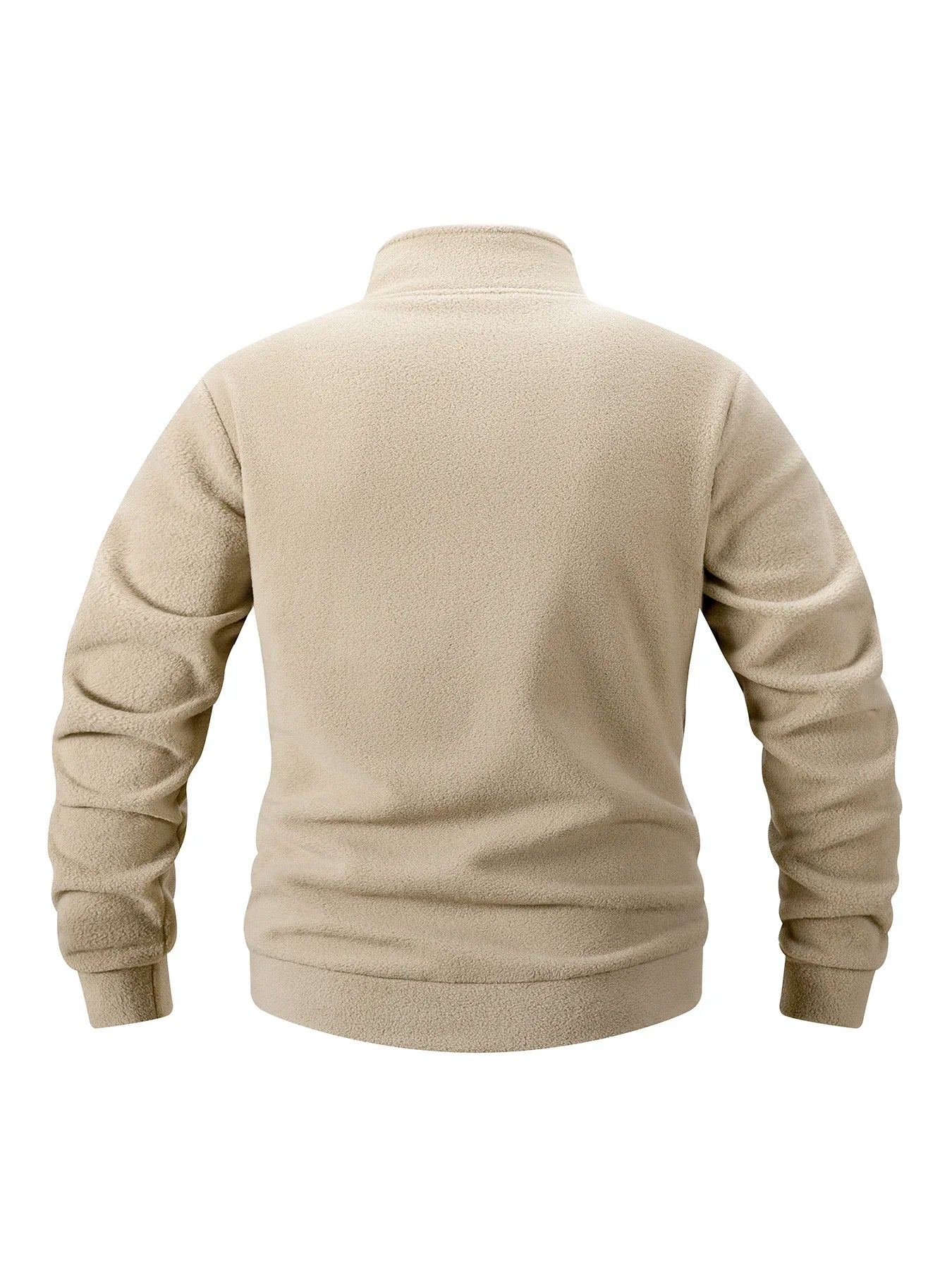 Men's Fleece Half Zipper Hoodie Autumn Winter Casual Stand Collar Pullover Soft Warm Windproof Long Sleeve Sweatshirt Streetwear