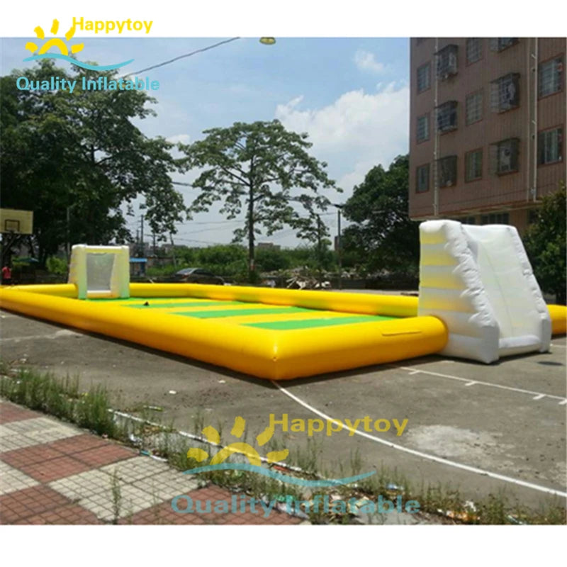 Adults Sports Game Inflatable Football Soccer Field Air Blow Soap Soccer Field