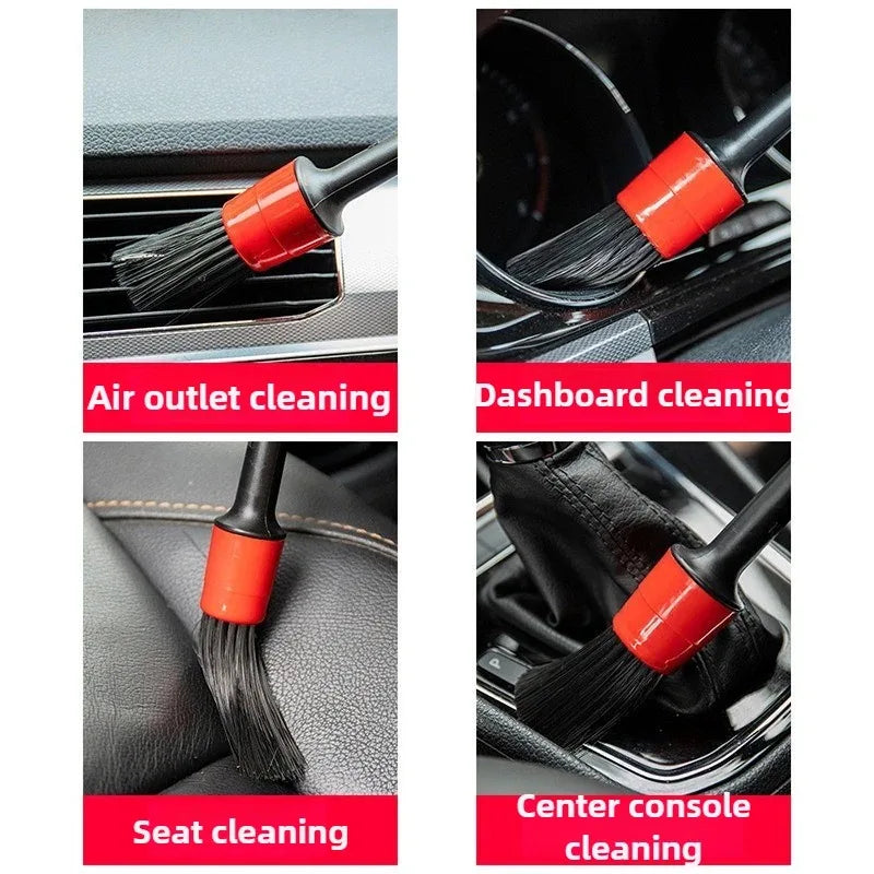Car Cleaning Brush Kit – Automotive Detailing Brushes for Interior, Exterior & Wheel Rims, Multi-Size Plastic Cleaning Tools