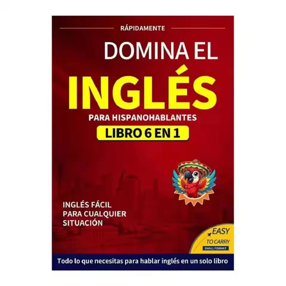 Beginner English Books 6-in-1 Spanish Edition - Easy Language Learning Workbook with Dictionary for Reading Study Supplies