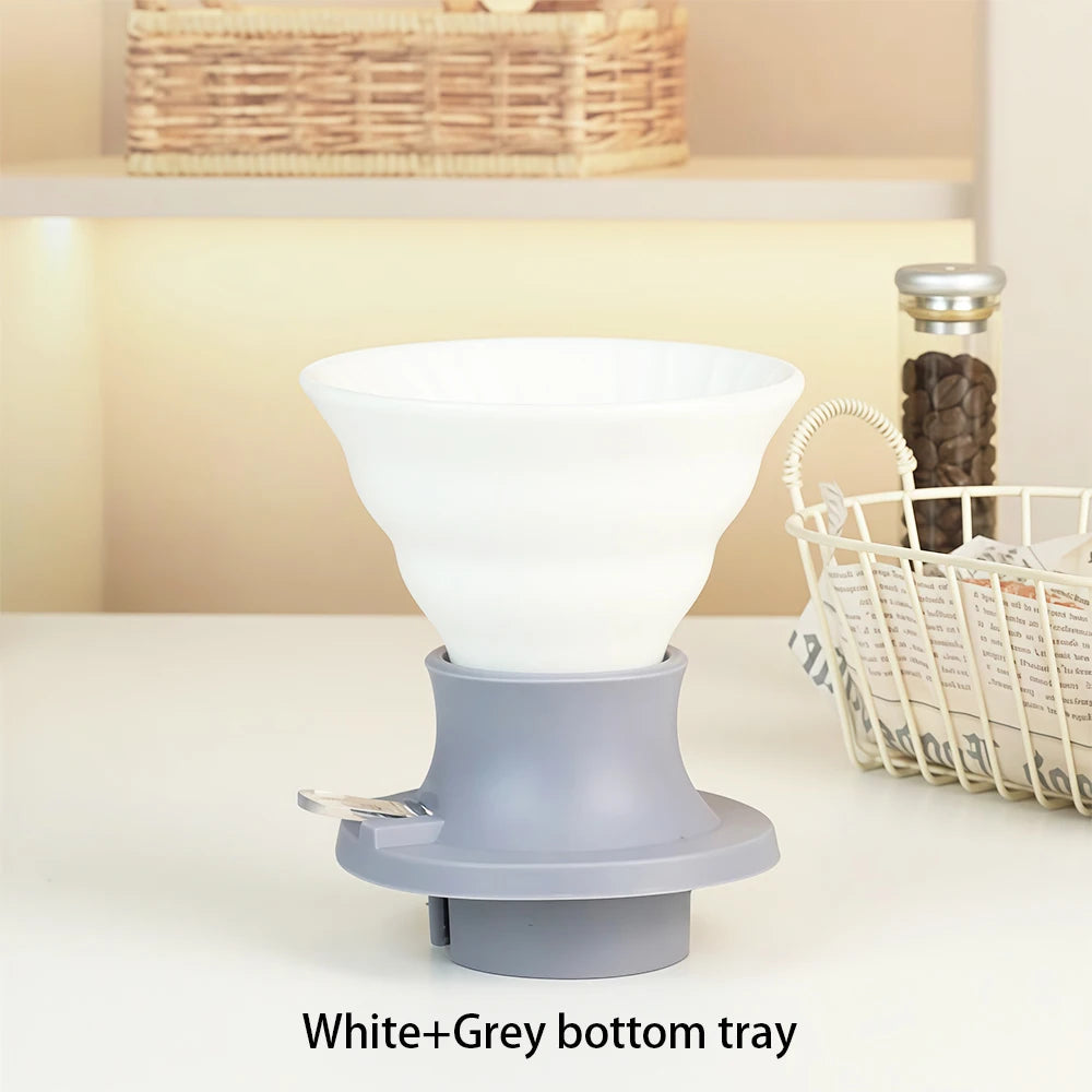 Smart cup colored ceramic drip filter cup with switch, hand brewed coffee drip filter