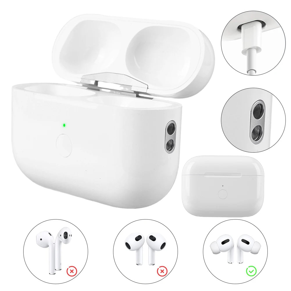 Wireless Charging Case Replacement for Airpods Pro 1 2 3 Earphone Charger Box with Bluetooth Pairing Sync Button &450mAh Battery - Free Item Weekend (50% off).