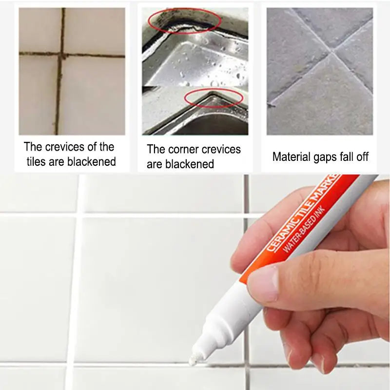 2pcs/Set 12colors Waterproof Tile Marker Grout Pen Wall Seam Pen For Tiles Floor Bathroom Decontamination Seam Repair Tools