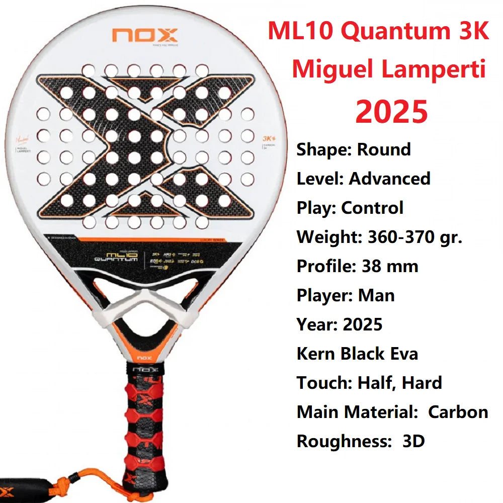Nox 3K 12K 18K Tennis Paddle Racket,Portable Bag Included,Perfect Gift for Christmas Birthday Holidays,Professional Skill Level