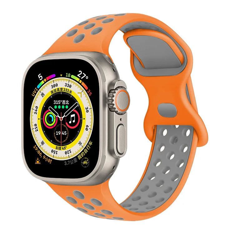 Strap For Apple Watch Ultra 7 8 9 41mm 45mm 40 44 42mm for nike sport Band iWatch serie SE 6 49mm Silicone Breathable bracelet