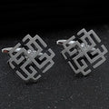 Fashion hollow Chinese knot men's cuff links, sweater shirt cuff accessories, wedding party jewelry