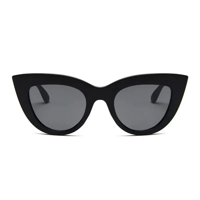 New Vintage Cat Eye Sunglasses Woman Retro Brand Cateye Shades Sun Glasses Gradient Mirror Plastic Frame Designer Oculos De Sol