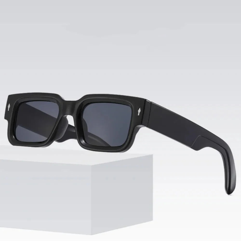 Retro Men Square Sunglasses For Women Vintage Luxury Rivet Designer Sun Glasses Fashion Arrow Shades UV400 Eyeglasses