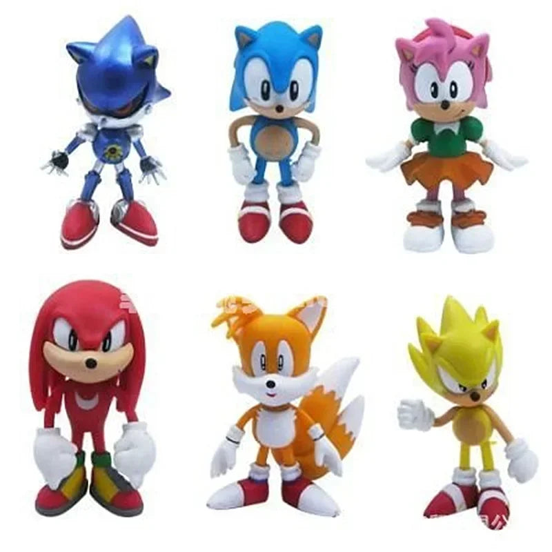 6-7cm Children's Sonic Character Nacreus Tales Movable Dolls PVC Toy Shadow Tail Character Children's Gift Free Delivery