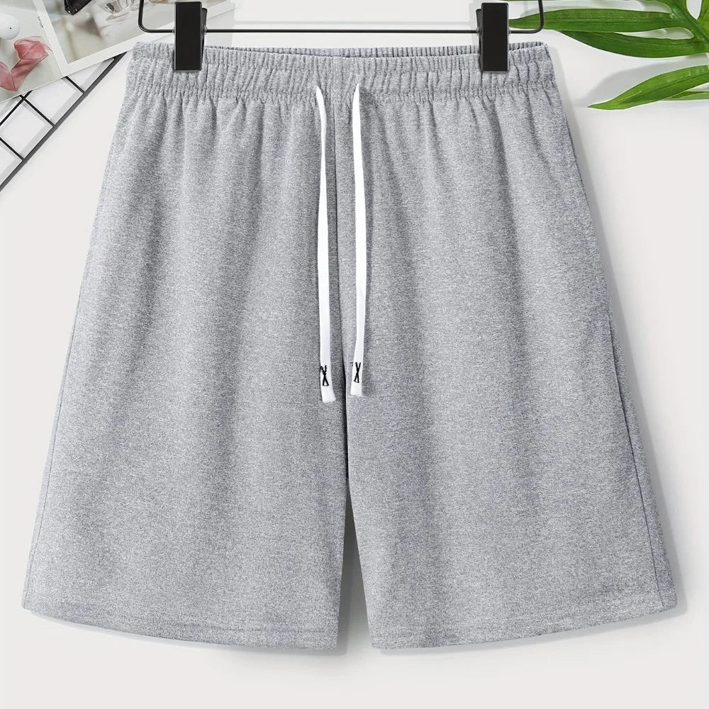 Men's Solid Color Fashionable Shorts, Suitable for Summer Wear, Y2K Sports Street Style Clothing