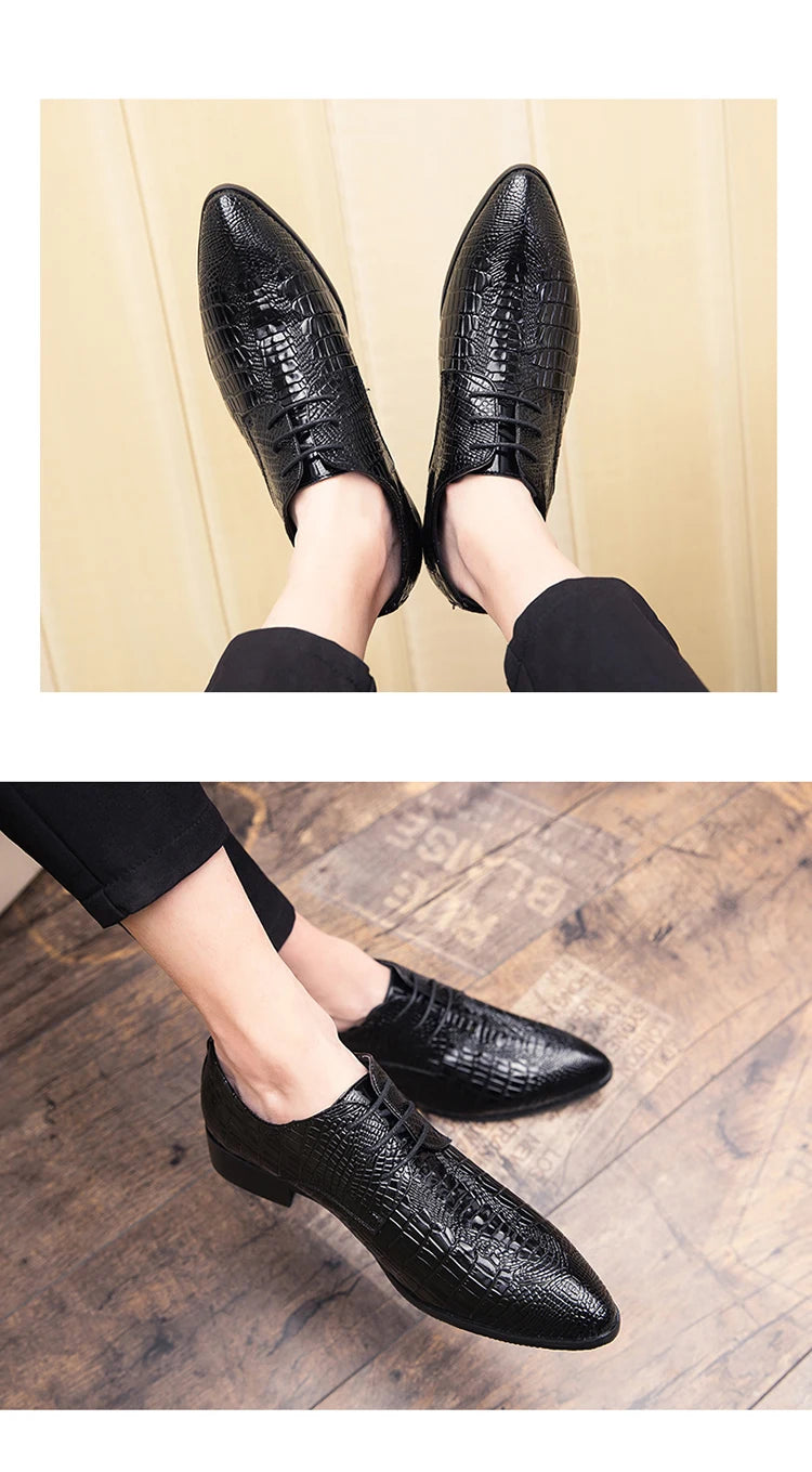 Men's Dress Shoes Classic Wedding Casual Business Shoes For Men Trend Party Social Office Leather Shoes Male