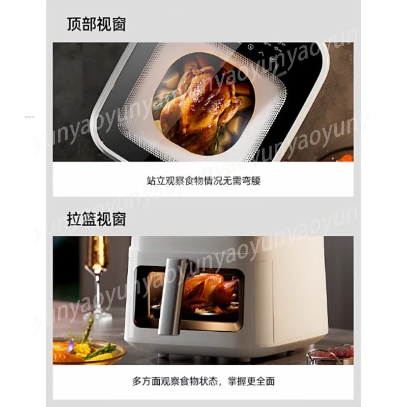 Air Fryer with Viewing Window, Detachable Smart Oven, Multi-Function Electric Fryer for Kitchen