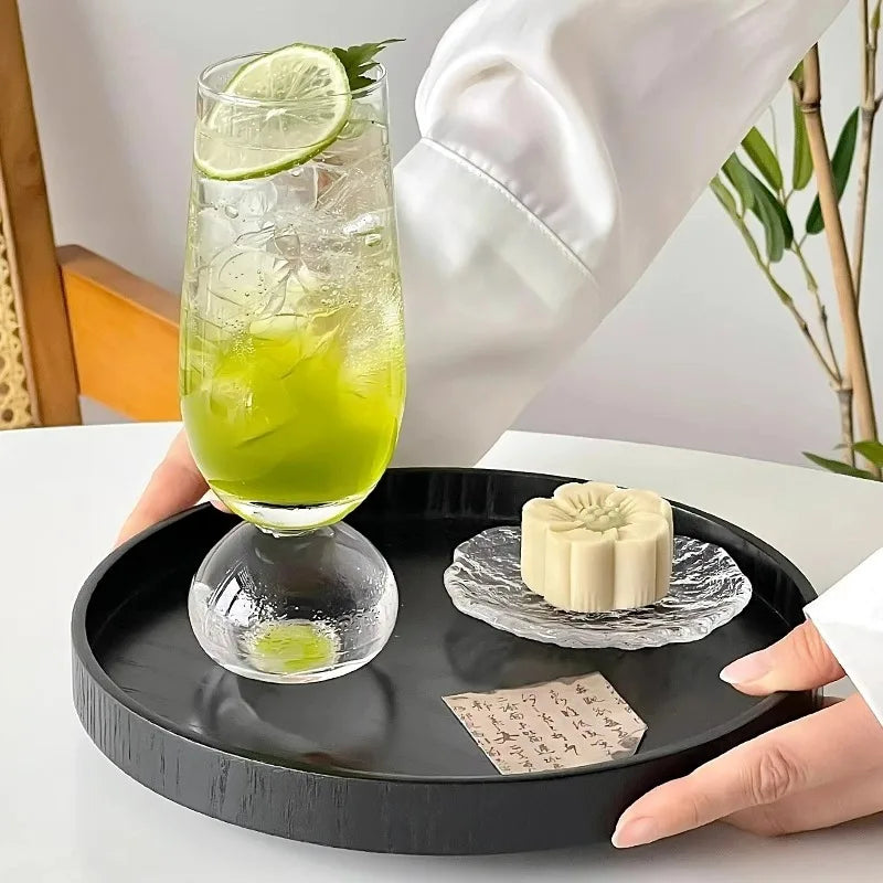 Ball Bottom Glass Juice Cup, Nordic Style Wine Glasses Cups, Creative Soda Bubbles Glass Cup,Restaurant Kitchen Tools
