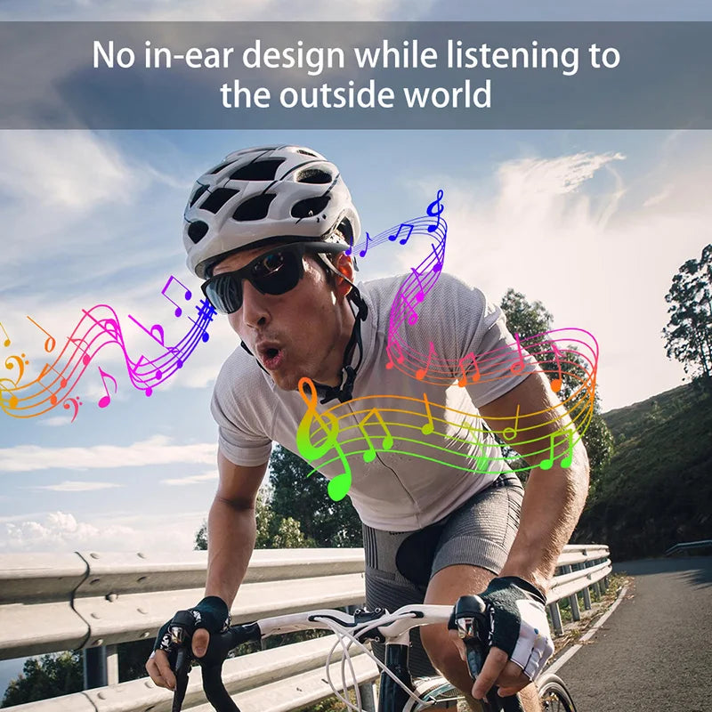 New Smart Bluetooth V5.3 Sunglasses Glasses Call Outdoor Sports Headphones Black Touch Control UV For Men And Women