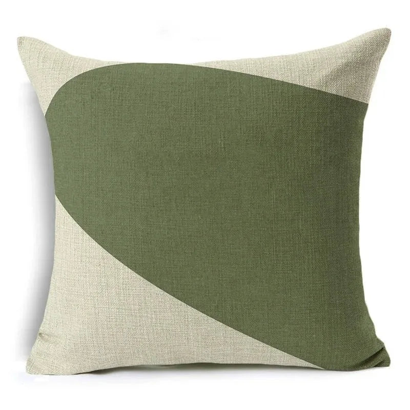 Green Pattern Decorative Cushion Cover Floral Pillow Cover for Car Sofa Decorative Pillow Cover Home Pillow -