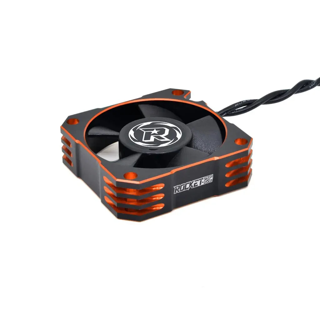 ROCKET-RC 25/30/35/40/50mm Metal Cooling Fan V2 32000/28000/21000/16000/10000RPM for 1/8 1/10 1/12 RC Car 540/550/3650 Motor ESC