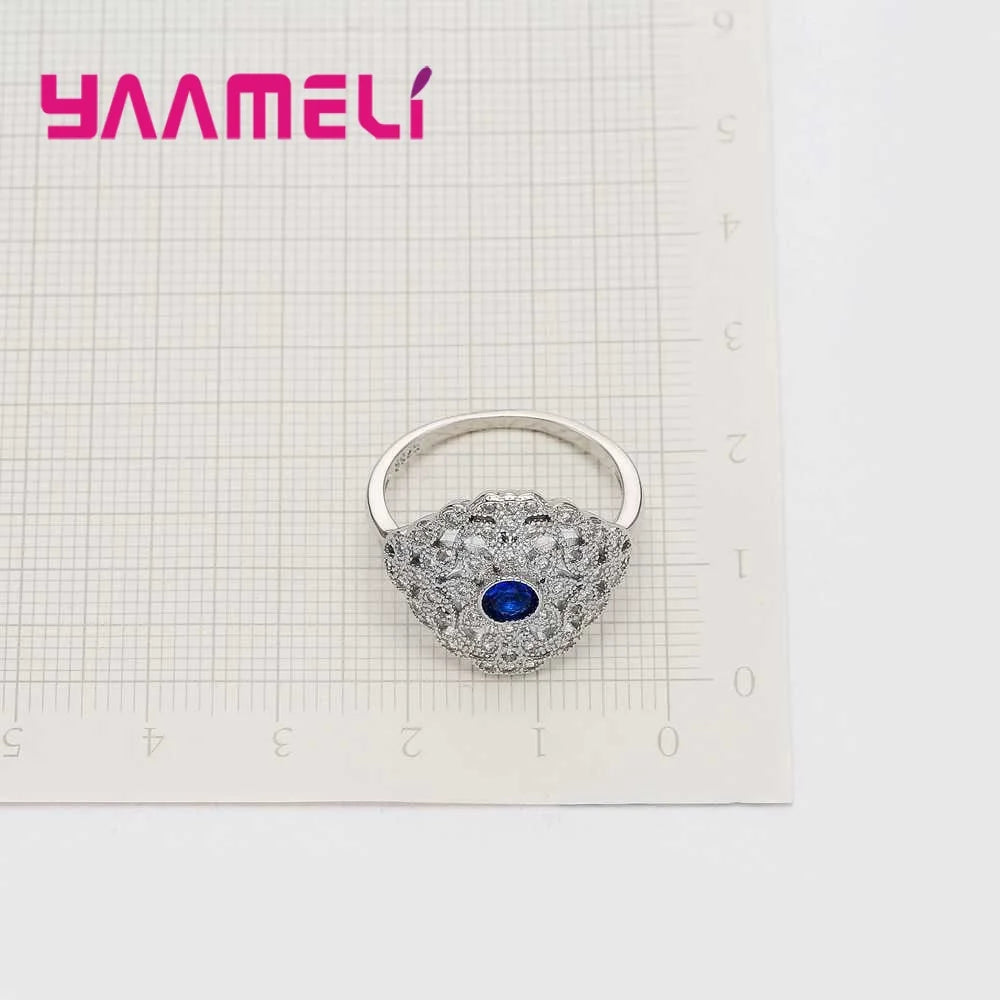 Valentine's Day Best Gifts For Women Genuine 925 Sterling Silver Color Classic Finger Ring for Women Wedding Jewelry