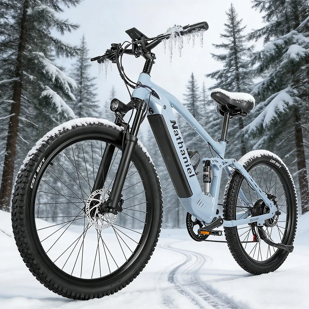 Nathaniel SYR03 E-Bike 1000W Brushless Motor,48V20AH Detachable Battery,27.5" E-Mountain Bike,70KM Range,45KM/h,for Outdoor Ride