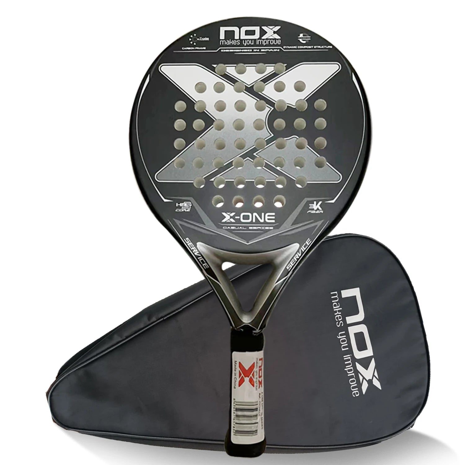 Nox 3K 12K 18K Tennis Paddle Racket,Portable Bag Included,Perfect Gift for Christmas Birthday Holidays,Professional Skill Level