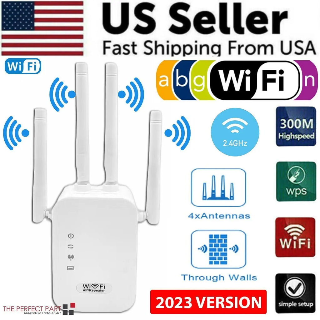 WiFi Range Extender & Internet Booster Smart Home Network Router Wireless Signal Repeater