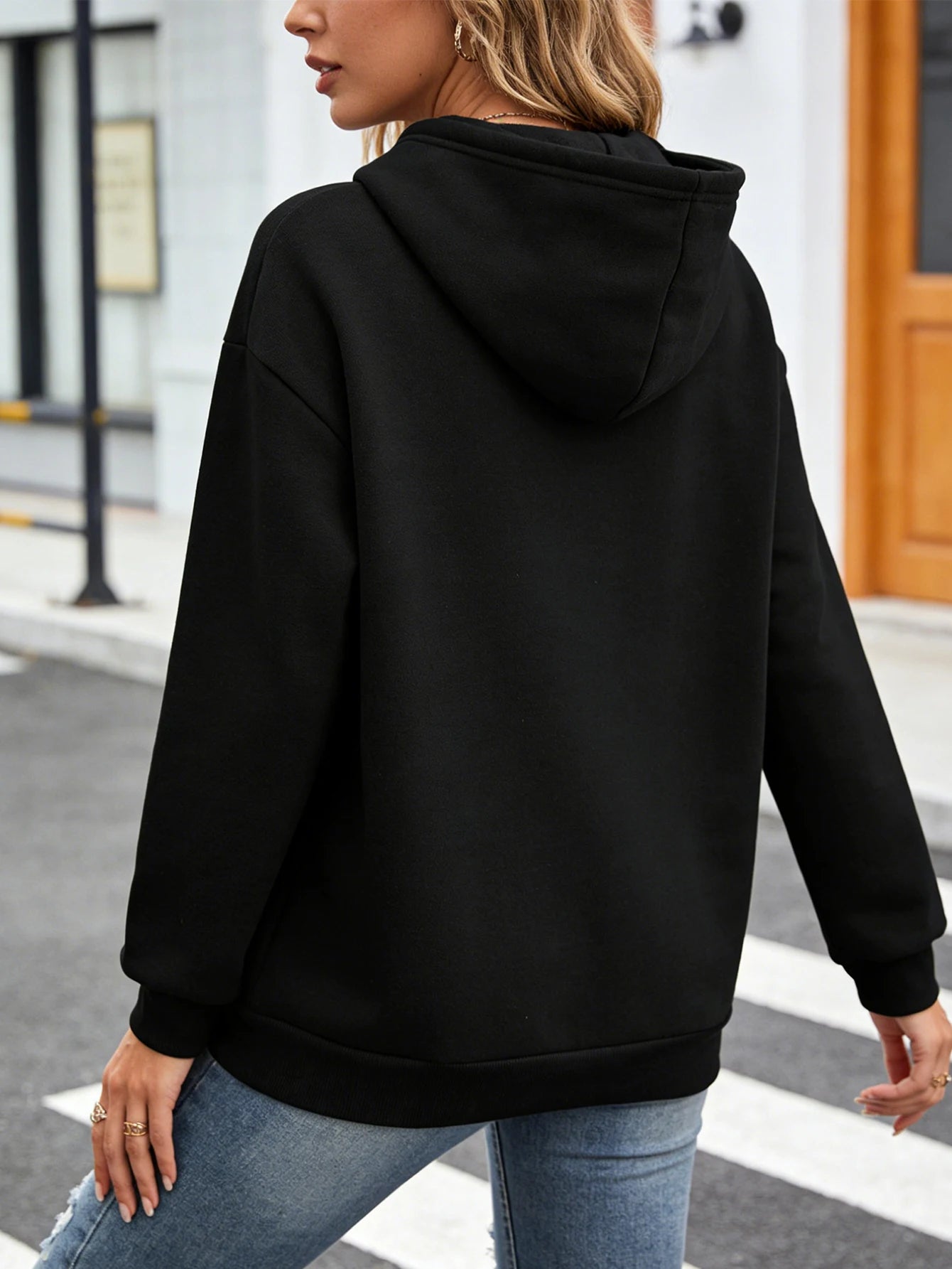 Women's fleece pullover - Party wear for holidays - Soft everyday autumn top - Machine washable casual pullover shirt