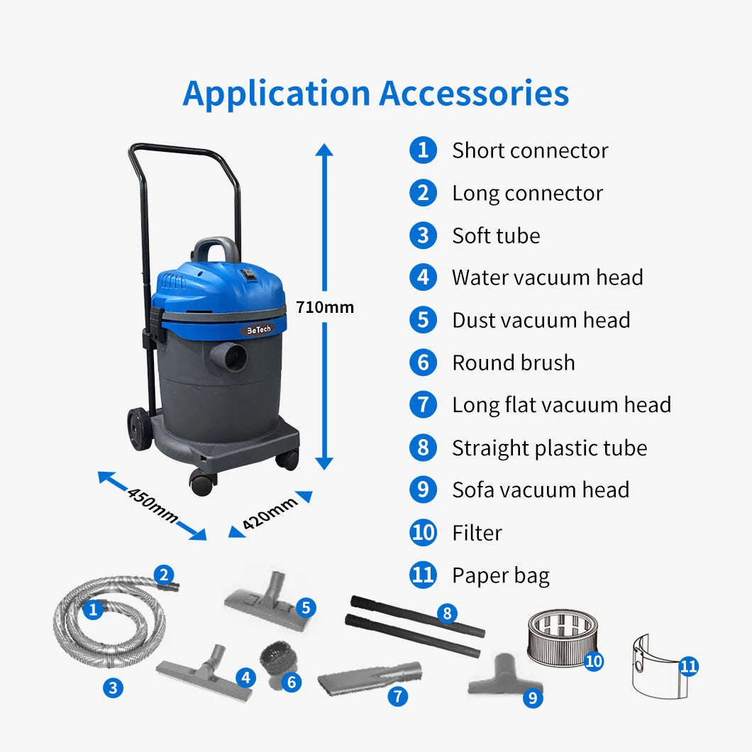 202532L Commercial Portable Electric Dry Wet Vacuum Cleaner for Floor Carpet Cleaning