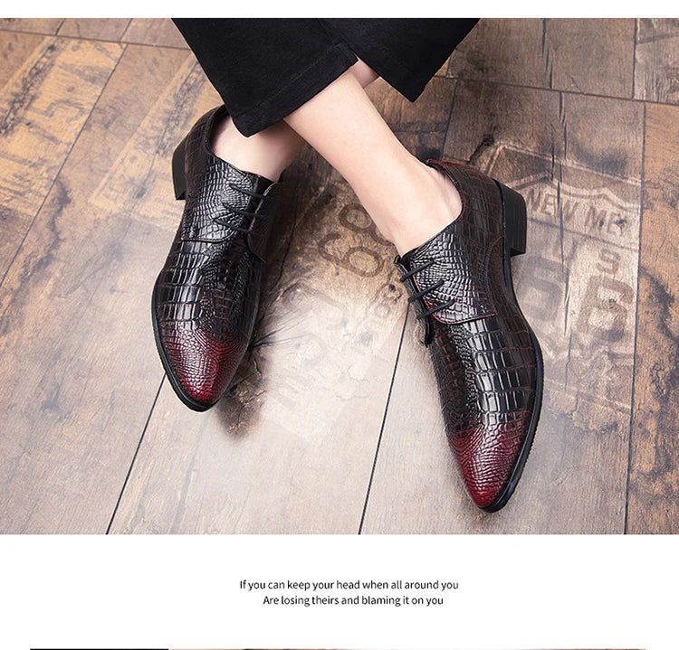 Men's Dress Shoes Classic Wedding Casual Business Shoes For Men Trend Party Social Office Leather Shoes Male