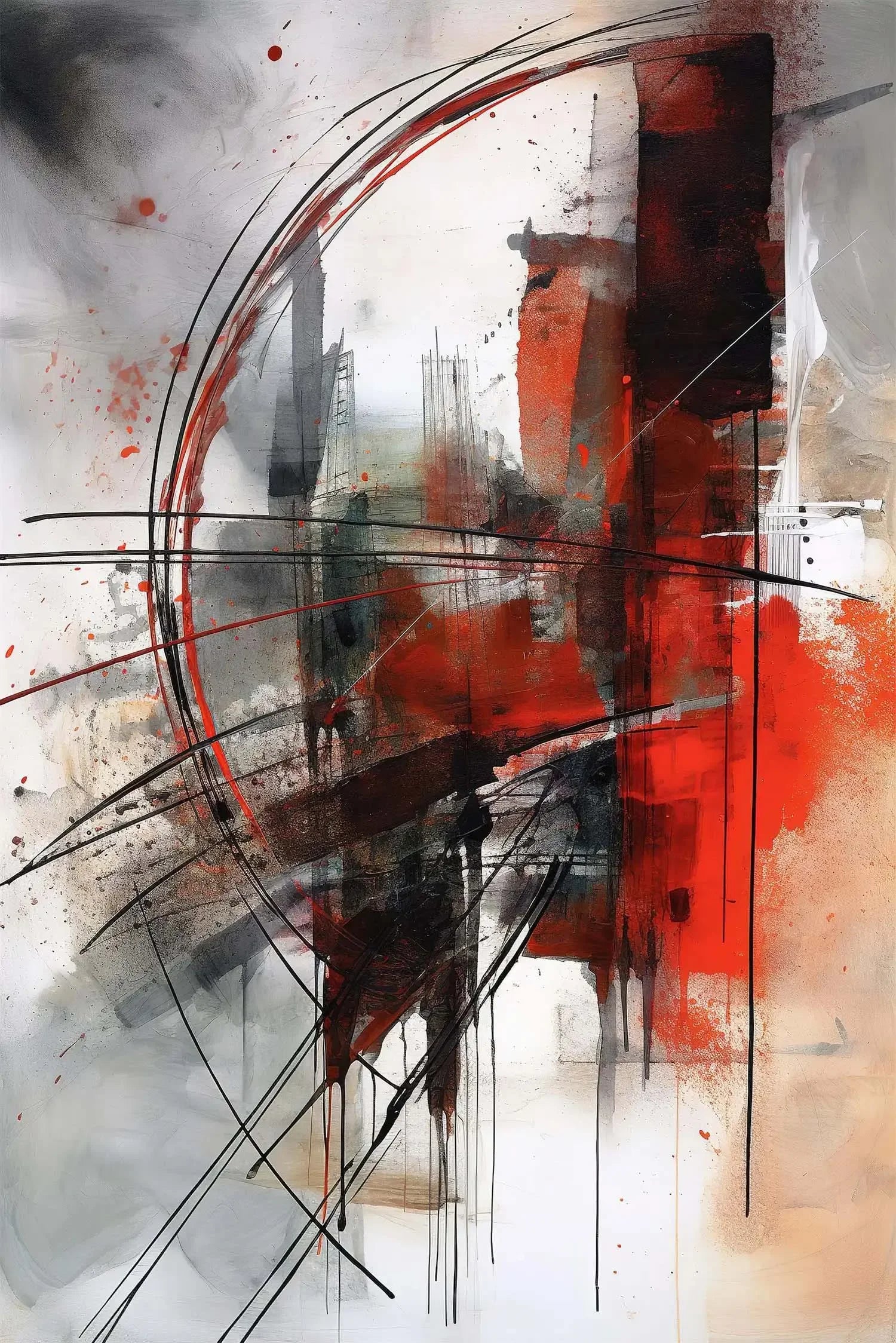Classic Abstract Wall Art Matte Colour Oil Painting on Canvas Print Poster Home Decor Living Room Bedroom Decorative Painting - Free Item