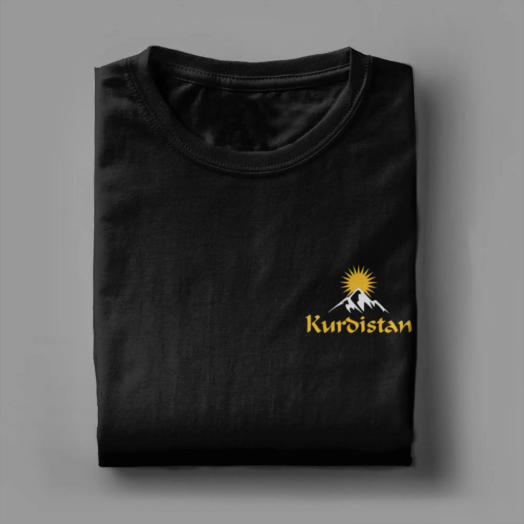 Men's Kurdish Kurdistan Flag Kurd T Shirts  Cotton Clothes Casual Short Sleeve Crew Neck Tee Shirt Birthday Gift T-Shirts
