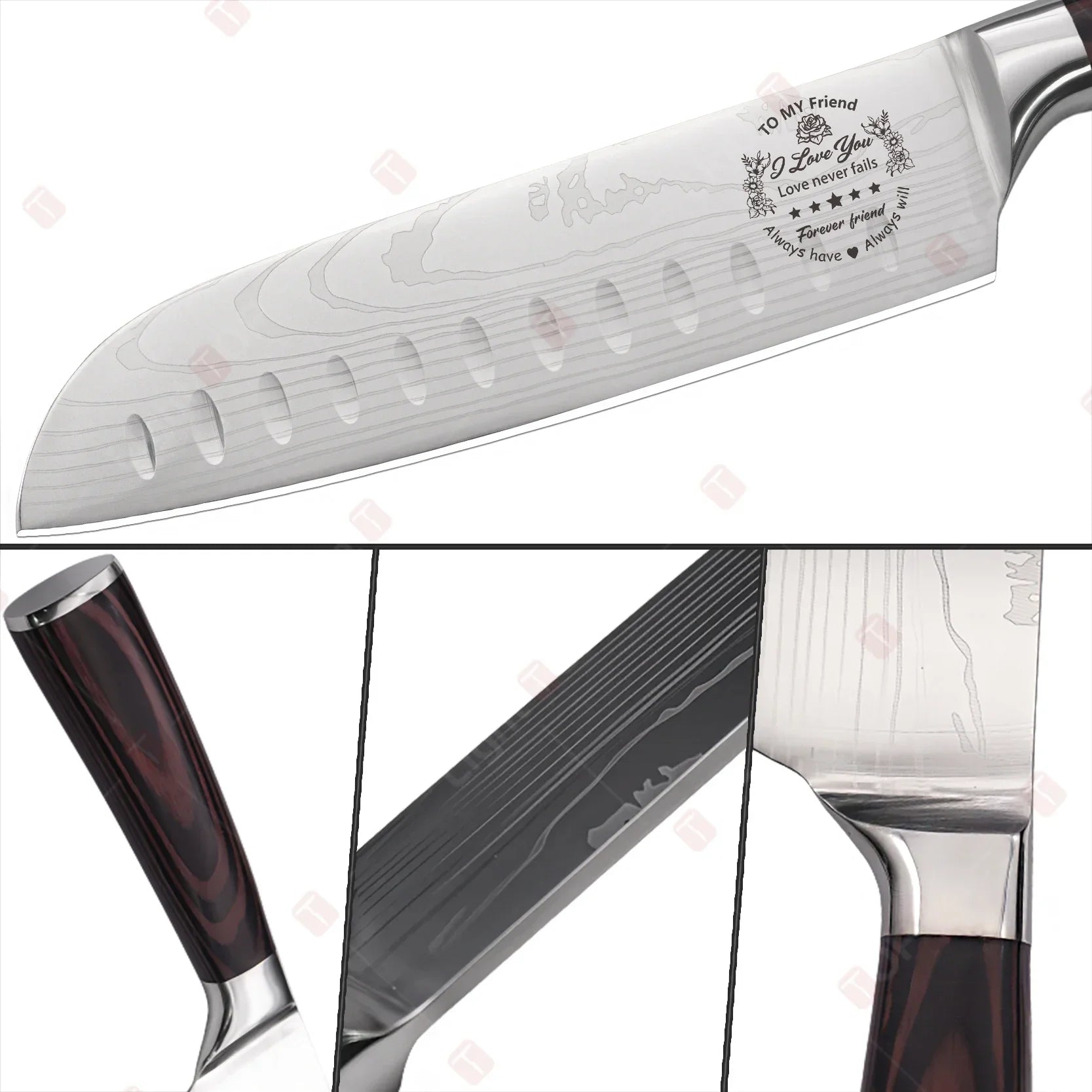 WXCOO Professional Chef's Knife Japanese Sharp Meat Cleaver Cooking Damascus Laser Kitchen with Gift Box Fruit Slicing Knife