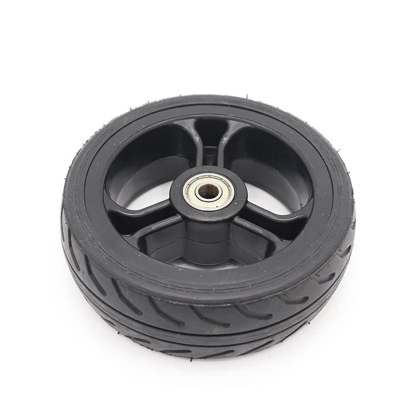 Get reliable traction and durability with these 5-inch solid plastic wheels for electric scooters.